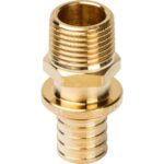 STOUT Переходник с наружной резьбой 20xR 1/2" для труб из сшитого полиэтилена аксиальный — фото 1