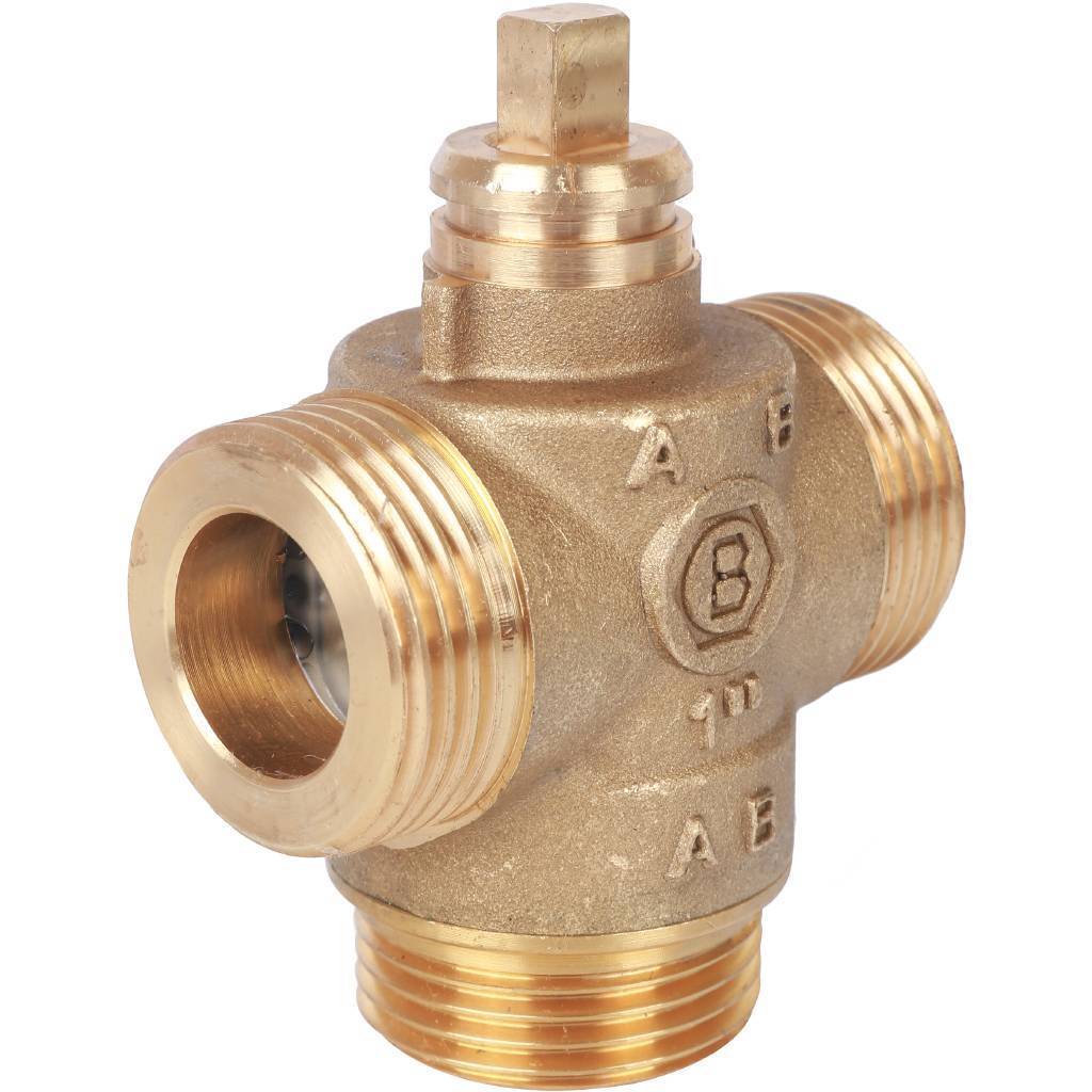 STOUT Компактный 3-Ходовой зональный клапан, сервопривод 230V, с кабелем 1м., НР 1" — фото 3