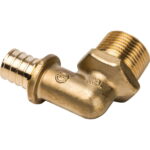 STOUT Угольник-переходник с наружной резьбой 20xR 3/4" для труб из сшитого полиэтилена аксиальный — фото 2
