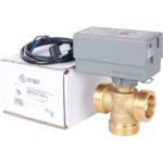 STOUT Компактный 3-Ходовой зональный клапан, сервопривод 230V, с кабелем 1м., НР 1 1/4" — фото 1