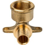STOUT Угольник настенный с креплением 20xRp 3/4" для труб из сшитого полиэтилена аксиальный — фото 2
