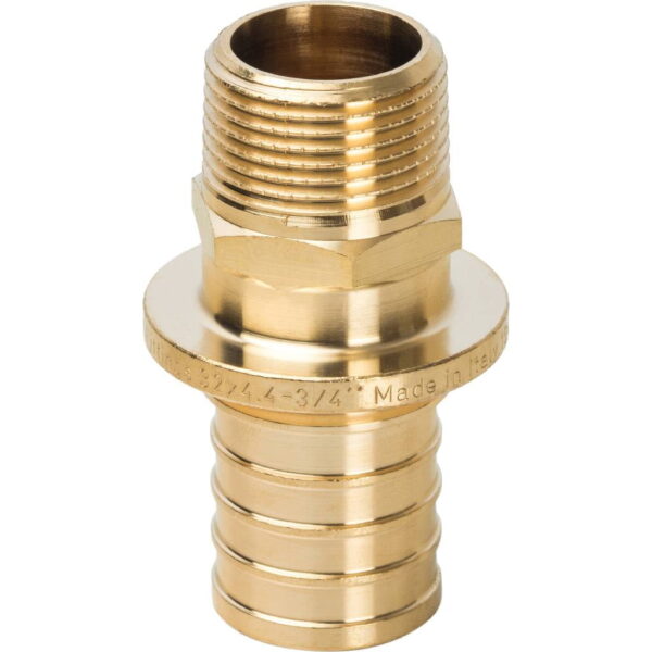 STOUT Переходник с наружной резьбой 32xR 3/4" для труб из сшитого полиэтилена аксиальный