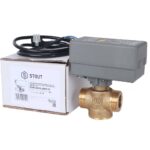 STOUT Компактный 2-Ходовой зональный клапан, сервопривод 230V, с кабелем 1м., НР 1" — фото 1