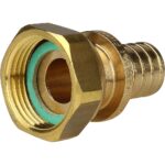 STOUT Переходник с накидной гайкой 20xG 3/4" для труб из сшитого полиэтилена аксиальный — фото 1