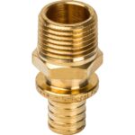 STOUT Переходник с наружной резьбой 16xR 1/2" для труб из сшитого полиэтилена аксиальный — фото 1
