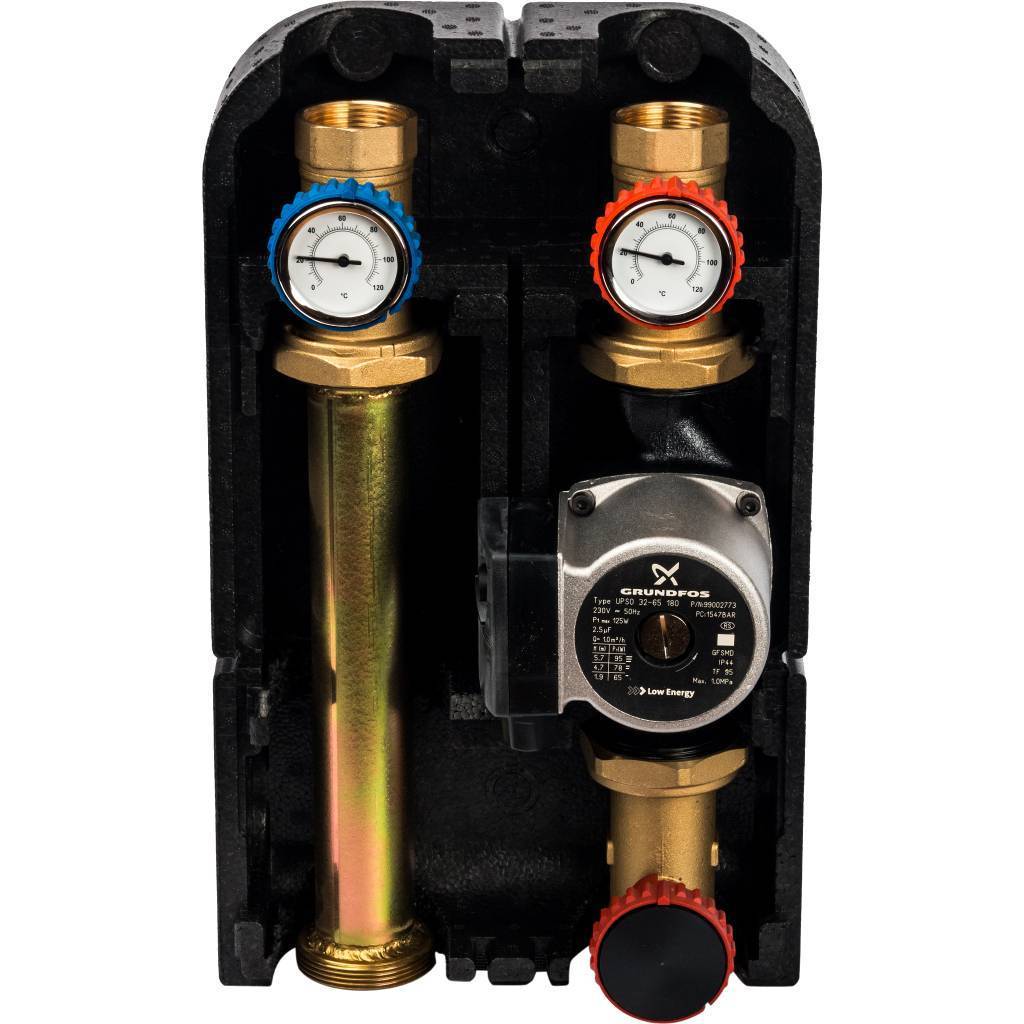 cfcc1d3ff2edf0aea005d24c2b8a28dd STOUT Насосная группа с прямым контуром 1 1/4" с насосом Grundfos UPSO 32-65