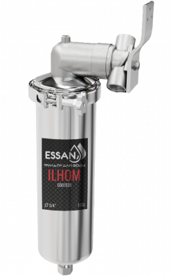 Фильтр магистральный из нержавейки ESSAN ILHOM для горячей и холодной воды 10SL, 3/4" В