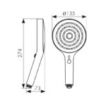 SH-106 Душевая лейка KAISER 4-х режимная — фото 3