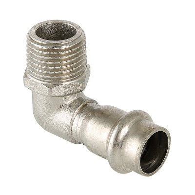 Пресс-угольник TIM из нержавеющей стали с наружной резьбой Ø 22 мм × 1/2″