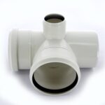Крестовина правая двухплоскостная Sinikon Комфорт Ø 110 × 110 × 50 мм × 87° полипропиленовая белая — фото 1