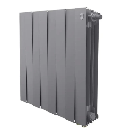 Биметаллический радиатор отопления Royal Thermo PianoForte 500 VDR80 8 секций Silver Satin