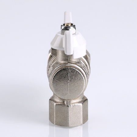 Кран шаровой VALTEC BASE угловой с полусгоном и белой ручкой 3/4″ VT.228.NW.05 — фото 7