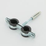 Хомут для труб Walraven 1/2″ (20–24) двойной с резиновым уплотнителем, шпилька+дюбель Cobra, BIS — фото 2
