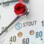 STOUT SIM-0005 Термоманометр аксиальный в комплекте с автоматическим запорным клапаном. Корпус Dn 80 мм 1/2″, 0…120°C, 0-10 бар. — фото 4