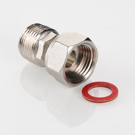 Резьбовой фитинг – полусгон с накидной гайкой и наружной резьбой 3/4″ x 1/2″ VTr.613.N.0504 — фото 5