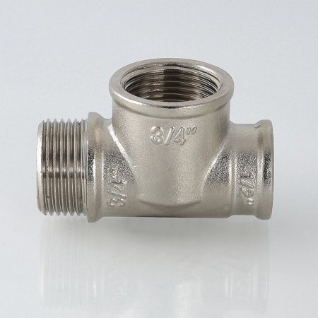 Фитинг резьбовой – тройник с переходом на наружную резьбу 1/2″ VTr.134.N.0004 — фото 5