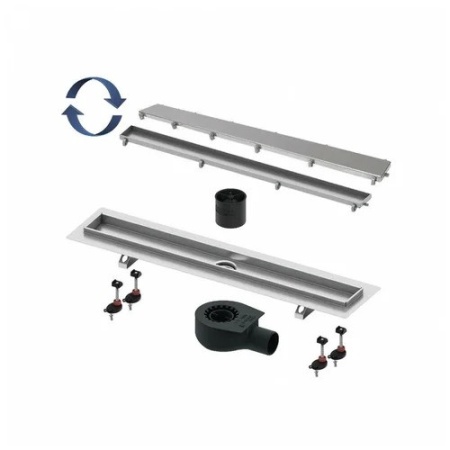 Комплект TECElinus для монтажа дренажного канала 2 в 1, с основой для плитки “tile” и “steel”, с мембраной 700 мм, 15103079