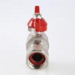 Кран шаровой угловой с накидной гайкой и внутренней резьбой 1″ х 1″ VT.266.N.0606 — фото 7