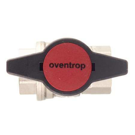 Кран шаровой латунный Oventrop Optibal (1077104) 1/2 ВР(г) х 1/2 ВР(г) полнопроходной бабочка прямой — фото 4