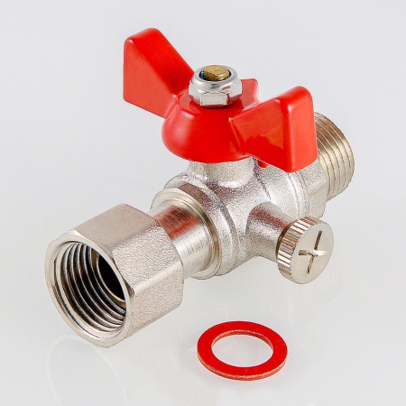 Кран шаровой для подключения манометра с наружной резьбой 1/2″ х 3/8″ VT.806.N.0403 — фото 8