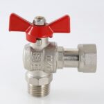 Кран шаровой угловой с накидной гайкой и наружной резьбой 1″ x 1″ VT.267.N.0606 — фото 12