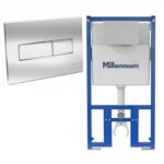 Инсталляция Millennium, 4 в 1 с панелью смыва квадрат, цвет хром (Милленниум) — фото 1
