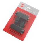 Набор дизайн-вентилей Royal Thermo CUBE, угловой (черный) 1/2″, RTE 56.0009