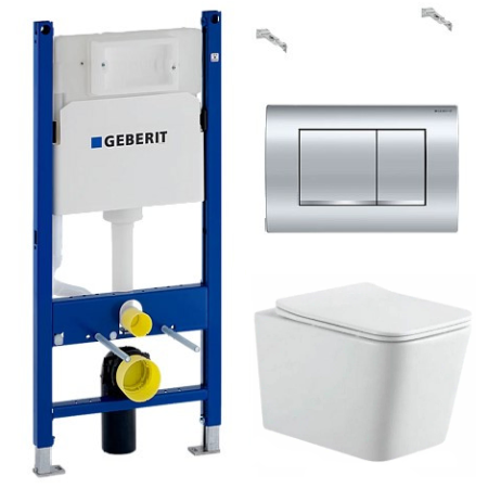 Инсталляция Geberit Duofix Delta 458.163.21.1 с унитазом Bahenberg Melle B20-08