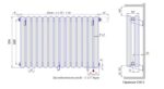 Стальной трубчатый радиатор КЗТО Гармония С40-2 500 / 38 секций с нижней подводкой — фото 4