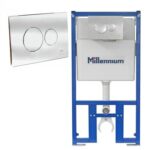 Инсталляция Millennium, 4 в 1 с панелью смыва круглый, цвет хром (Милленниум) — фото 1