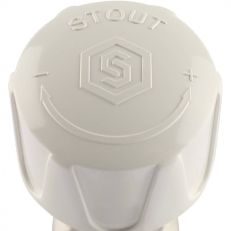 STOUT SVRs Клапан ручной терморегулирующий с неподъемным шпинделем, угловой 3/4″ — фото 8