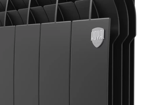 Биметаллический радиатор отопления Royal Thermo BiLiner 500 VR 6 секций Noir Sable — фото 3