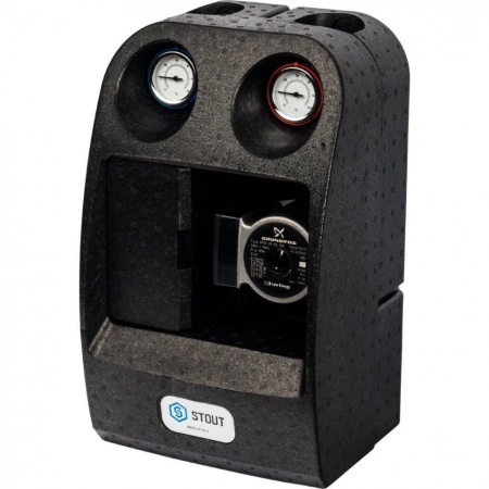 STOUT SDG-0001 Насосная группа с прямым контуром 1″ с насосом Grundfos UPSO 25-65 в теплоизоляции — фото 4