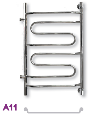 Полотенцесушитель водяной ЭРАТО А11 БП 600 × 400, с боковым подключением