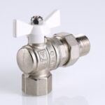 Кран шаровой VALTEC BASE угловой с полусгоном и белой ручкой 3/4″ VT.228.NW.05 — фото 8