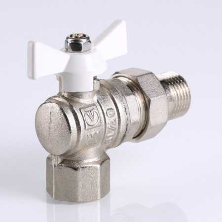 Кран шаровой VALTEC BASE угловой с полусгоном и белой ручкой 3/4″ VT.228.NW.05 — фото 8