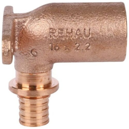 Угольник настенный Rehau Rautitan 14563621001 (водорозетка) 16-Rp 1/2, длинный RX+ (Рехау) — фото 3