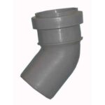 Отвод Политэк Ø 32 мм × 45° полипропиленовый серый