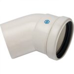 STOUT Элемент дымохода конденсац. угол 45° DN80 м/п PP-FE — фото 1