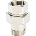 STOUT Разъемное соединение американка ВН никелированное, уплотнение под гайкой o-ring кольцо 3/4 — фото 4