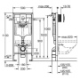 Инсталляция для унитаза GROHE Rapid SL 38721001, комплект 3 в 1, монтажная высота 1.13 м (Грое) — фото 4