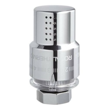 Термоголовка для радиатора Royal Thermo Design M30 x 1,5 жидкостная, RTO 07.0010 хром