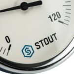STOUT SIM-0001 Термометр биметаллический с погружной гильзой. Корпус Dn 80 мм, гильза 50 мм 1/2″, 0…120°С — фото 5