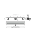 Душевой лоток AlcaPlast APZ13-DOUBLE9-750 с решеткой и опорами — фото 3