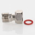 Резьбовой фитинг – полусгон с накидной гайкой и наружной резьбой 1/2″ x 1/2″ VTr.613.N.0404 — фото 9