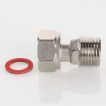 Резьбовой фитинг – полусгон с накидной гайкой и наружной резьбой 3/4″ x 3/4″ VTr.613.N.0505 — фото 6