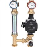 STOUT SDG-0007 Насосная группа с 3-х ходовым приводным смесителем 1″ с насосом Grundfos UPM3 Hybrid 25-70 — фото 1