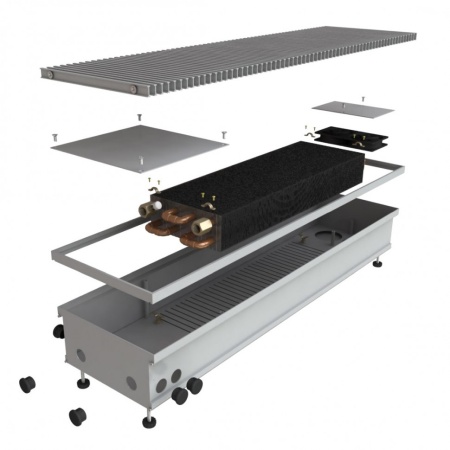 Конвектор внутрипольный водяной ASKON КВП-В 130/200/2700 с вентилятором, 3410 Вт — фото 2