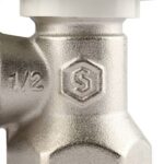 STOUT SVRs Клапан ручной терморегулирующий с неподъемным шпинделем, угловой 1/2″ — фото 8