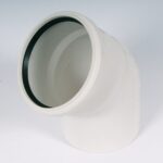 Отвод Sinikon Комфорт Ø 40 мм × 45° полипропиленовый белый — фото 1